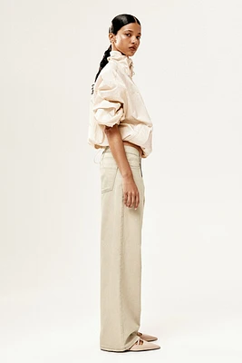 Pantalon droit en sergé