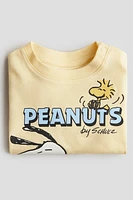 Cotton T-Shirt with Printed Motif