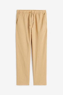 Regular Fit Linen-blend Pants