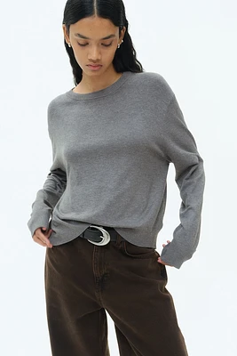 Chandail court en fin tricot