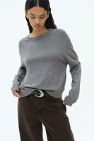 Chandail court en fin tricot