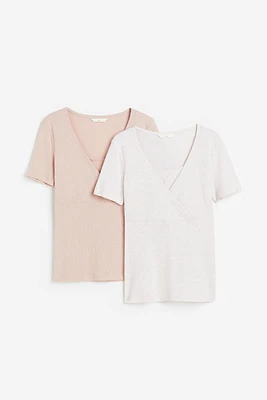 MAMA 2-pack Pointelle Nursing Tops