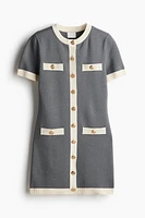 Fine-Knit Button-Front Dress