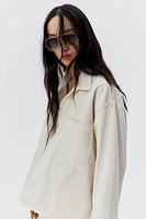 Oversized Pullover Denim Shirt