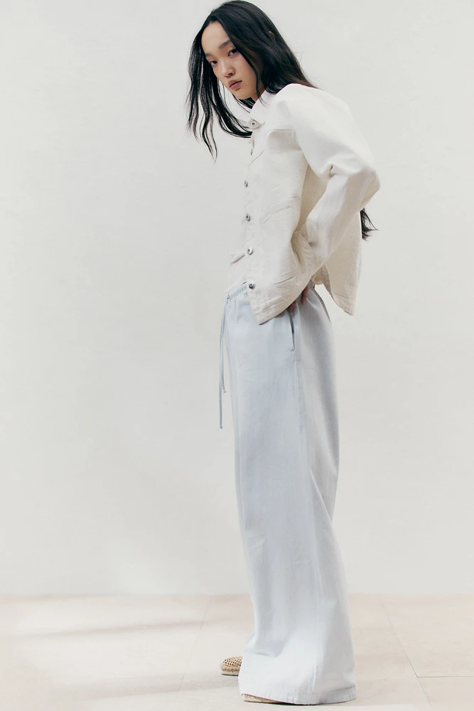 Denim Drawstring Pants