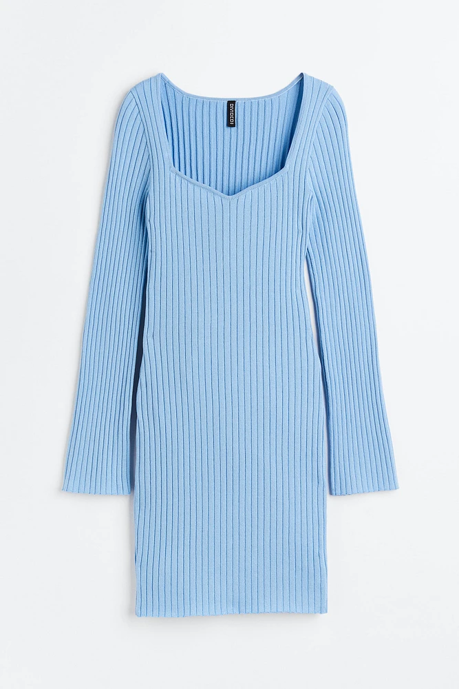 Rib-knit Bodycon Dress