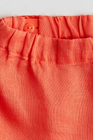 Ruffled Linen Shorts