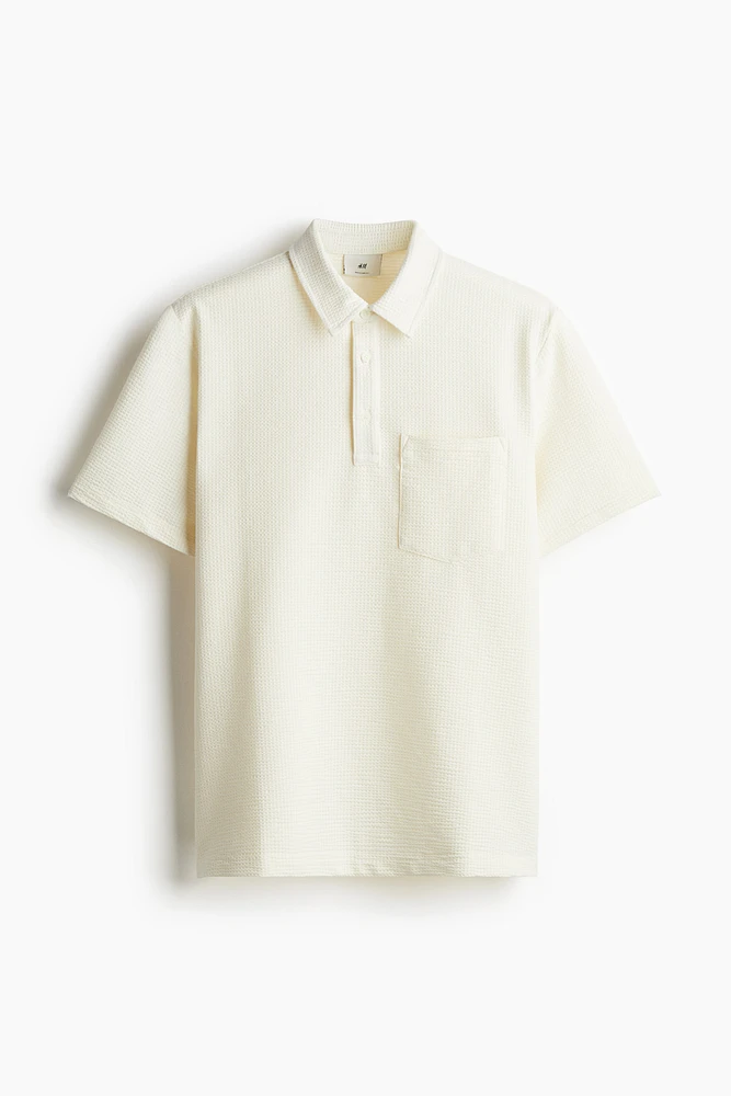 Regular Fit Waffled Polo Shirt