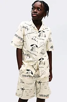 Short en sergé de coton