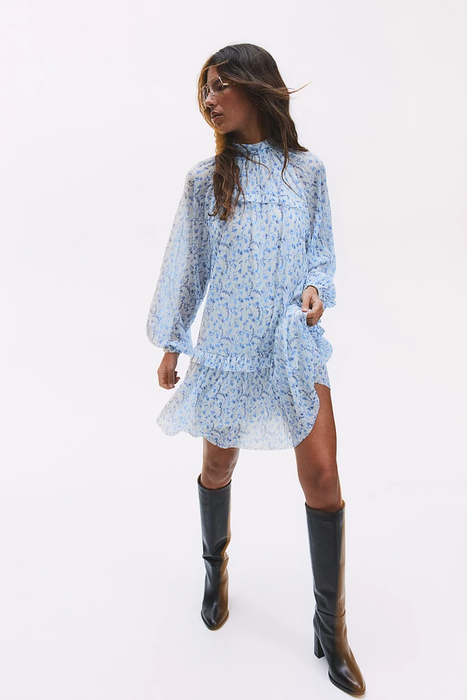 Plissé Jersey Dress