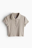 Ribbed Polo Shirt
