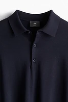 Slim Fit Fine-Knit Polo Shirt