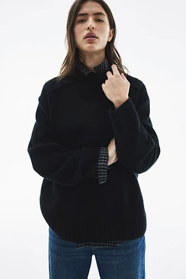 Cashmere-blend Mock Turtleneck Sweater