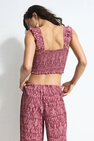 Smocked Crop Top
