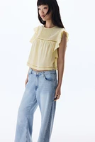 Flutter-Sleeved Blouse