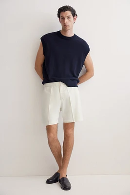Regular-Fit Linen-Blend Shorts