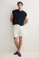Regular-Fit Linen-Blend Shorts