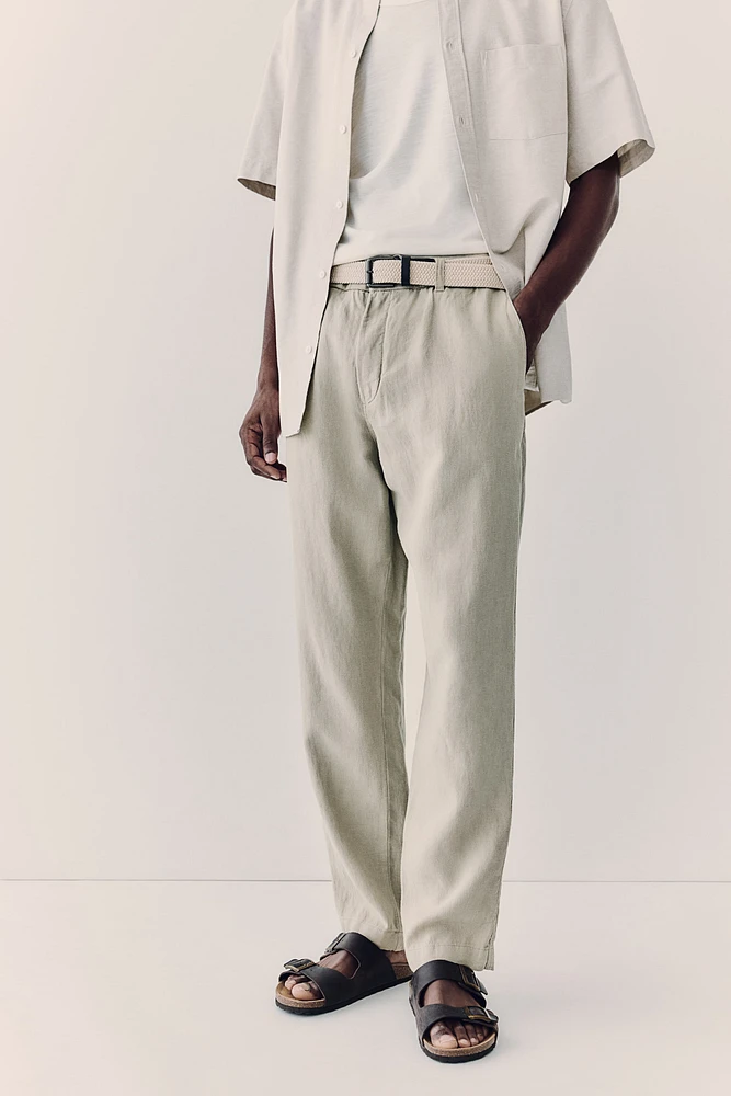 Regular Fit Linen Pants