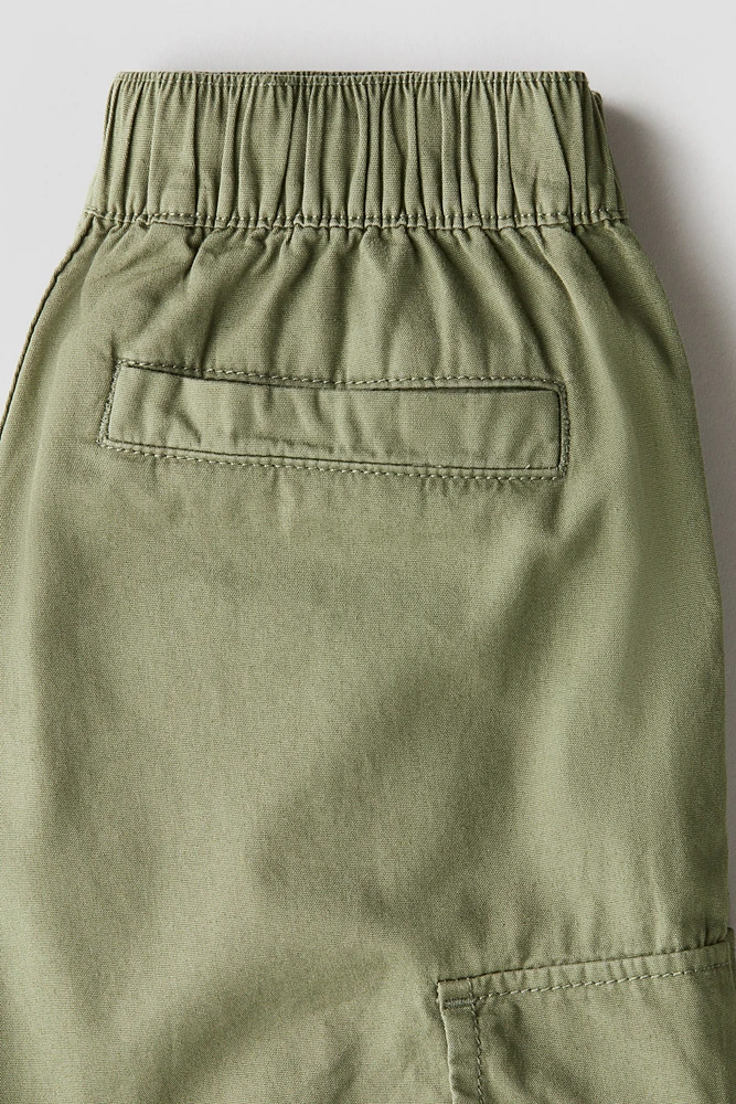 Pantalon parachute en toile de coton
