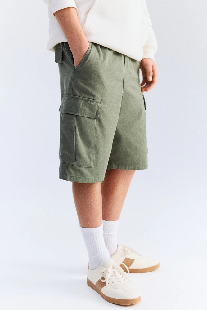 Short cargo en sergé