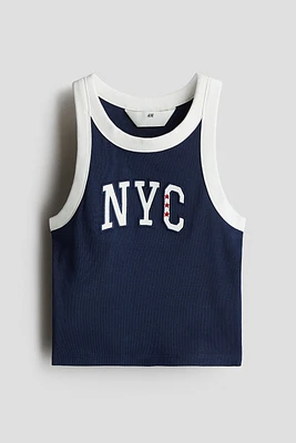 Printed Cotton Tank Top
