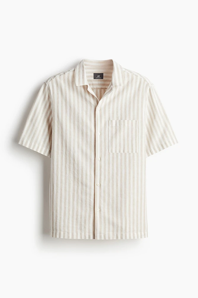 Regular Fit Linen-blend Shirt