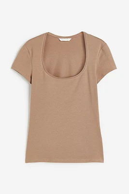 Scoop-neck T-shirt