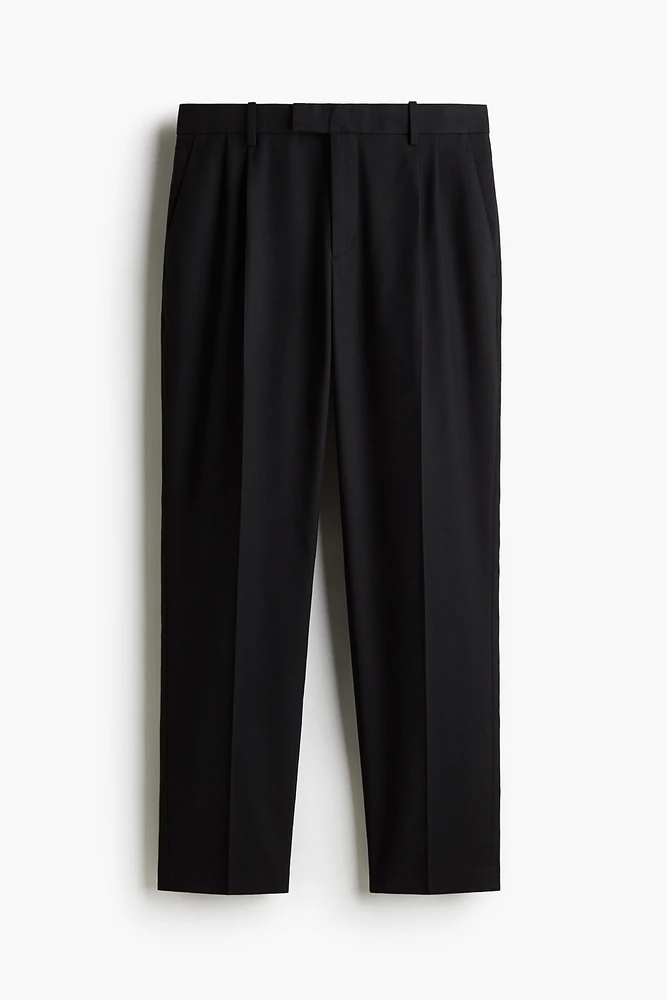 Regular-Fit Tailored Linen-Blend Pants