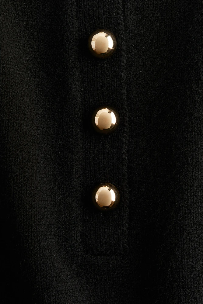 Fine-Knit Dress with Collar