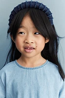 Wide Denim Hairband