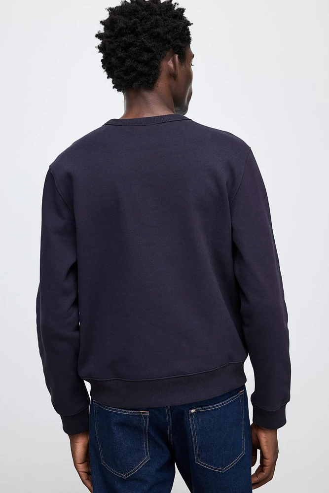 Regular Fit Embroidered-Motif Sweatshirt