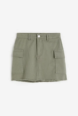 Twill Cargo Skirt