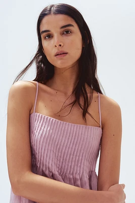 Ramie Strappy Top with Pintucks