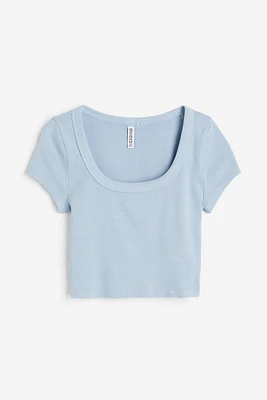 T-shirt côtelé court