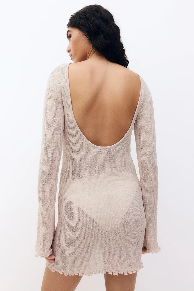 Knit Dress with Low-cut Back