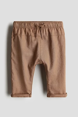 Linen-blend Pants