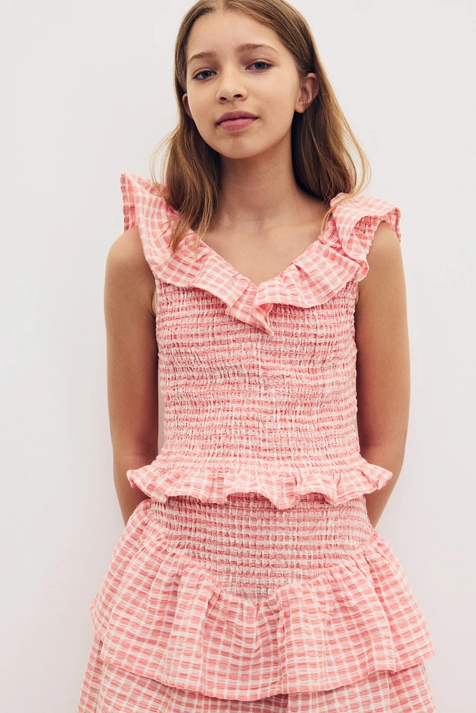 2-Piece Smocked Cotton Set
