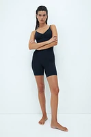 Stretchy & Sculpting Firm Shape Biker Bodysuit