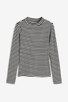 Cotton Mock Turtleneck Top