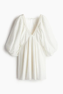 Robe en coton à manches ballon