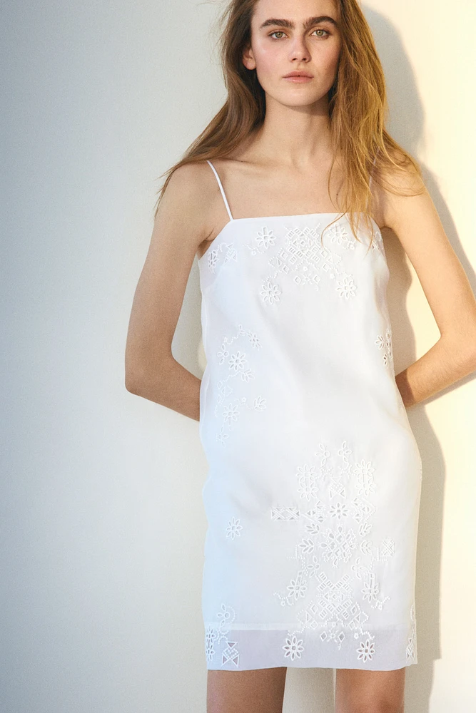 Camisole Dress with Eyelet Embroidery