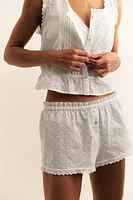 Eyelet-Embroidered Pajamas