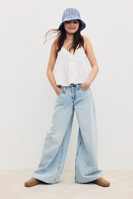Jean à jambes larges