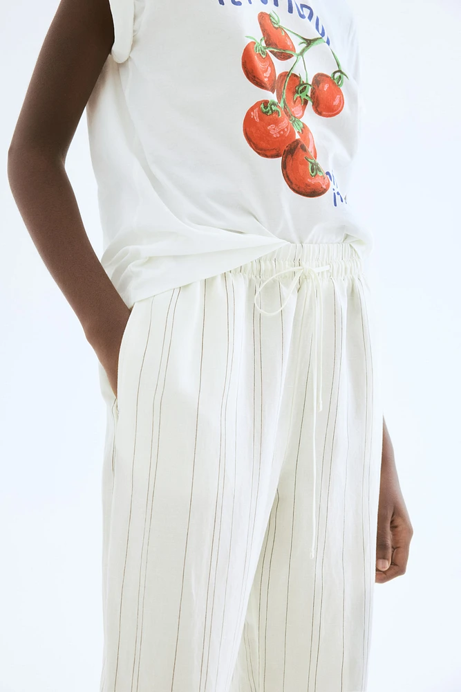 Linen-Blend Pants