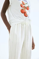 Linen-Blend Pants