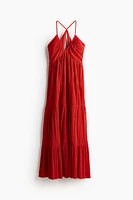 Plissé Maxi Dress