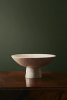 Large Marble Pedestal Bowl