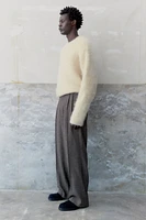 Wool-Blend Pleat-Detail Pants