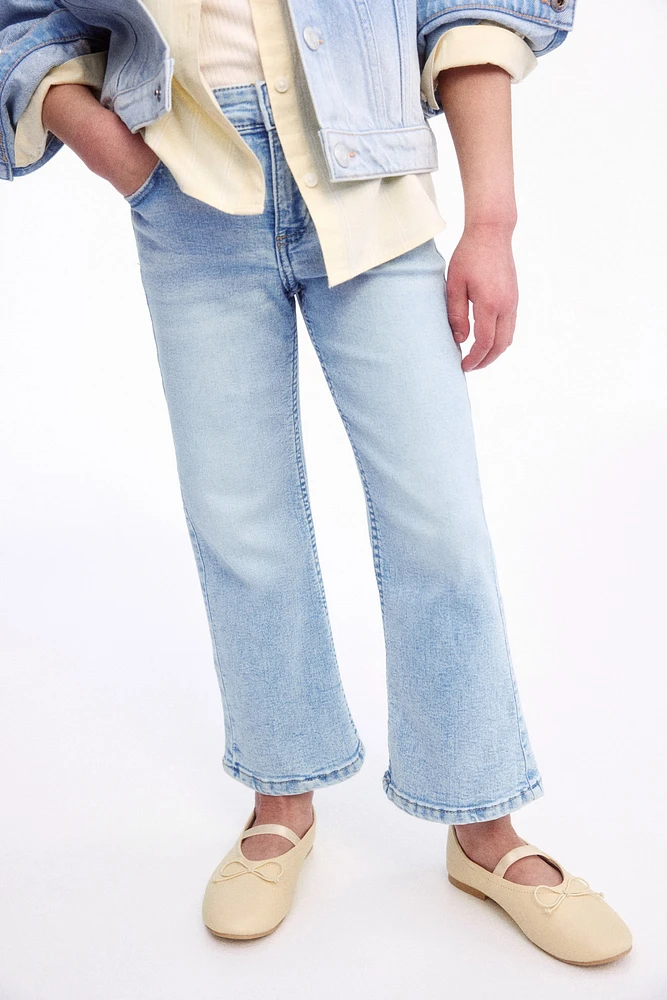 Cropped Flared Leg Jeans
