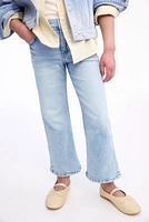 Cropped Flared Leg Jeans